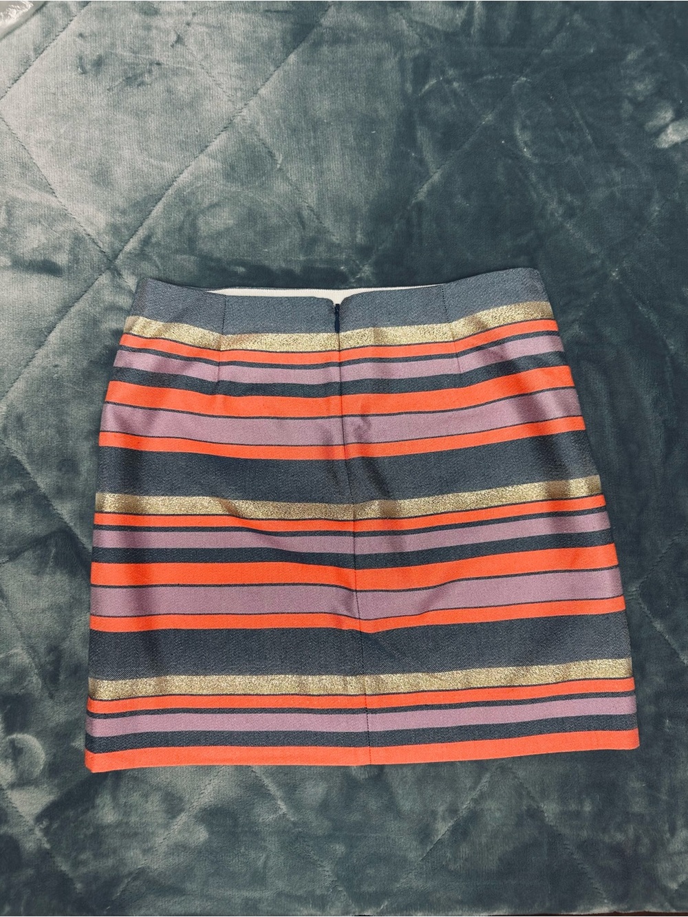 J Crew mini skirt lined size 00 striped - Picture 3 of 6